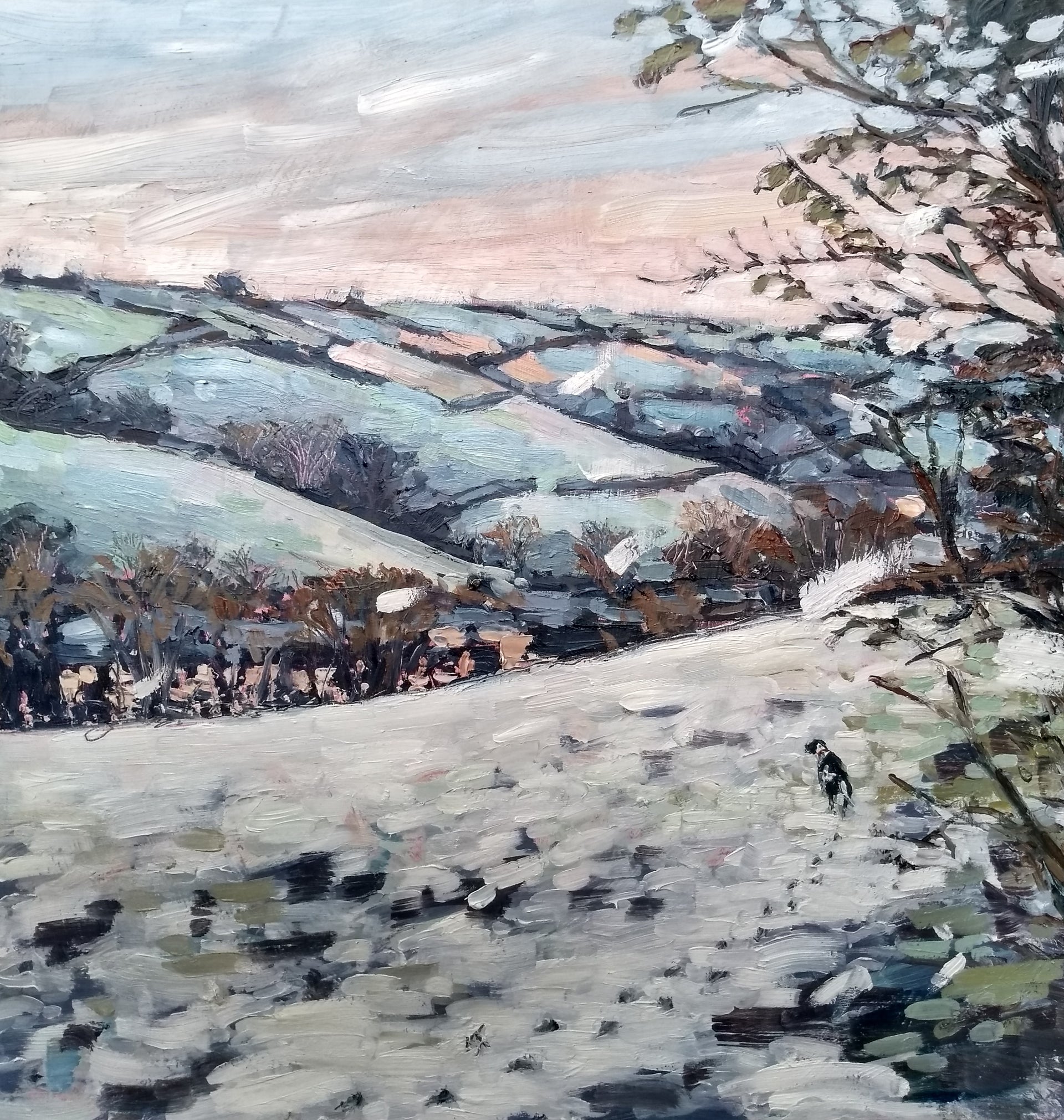 The Byre Gallery - Jill Hudson - Winter Walk, Colin