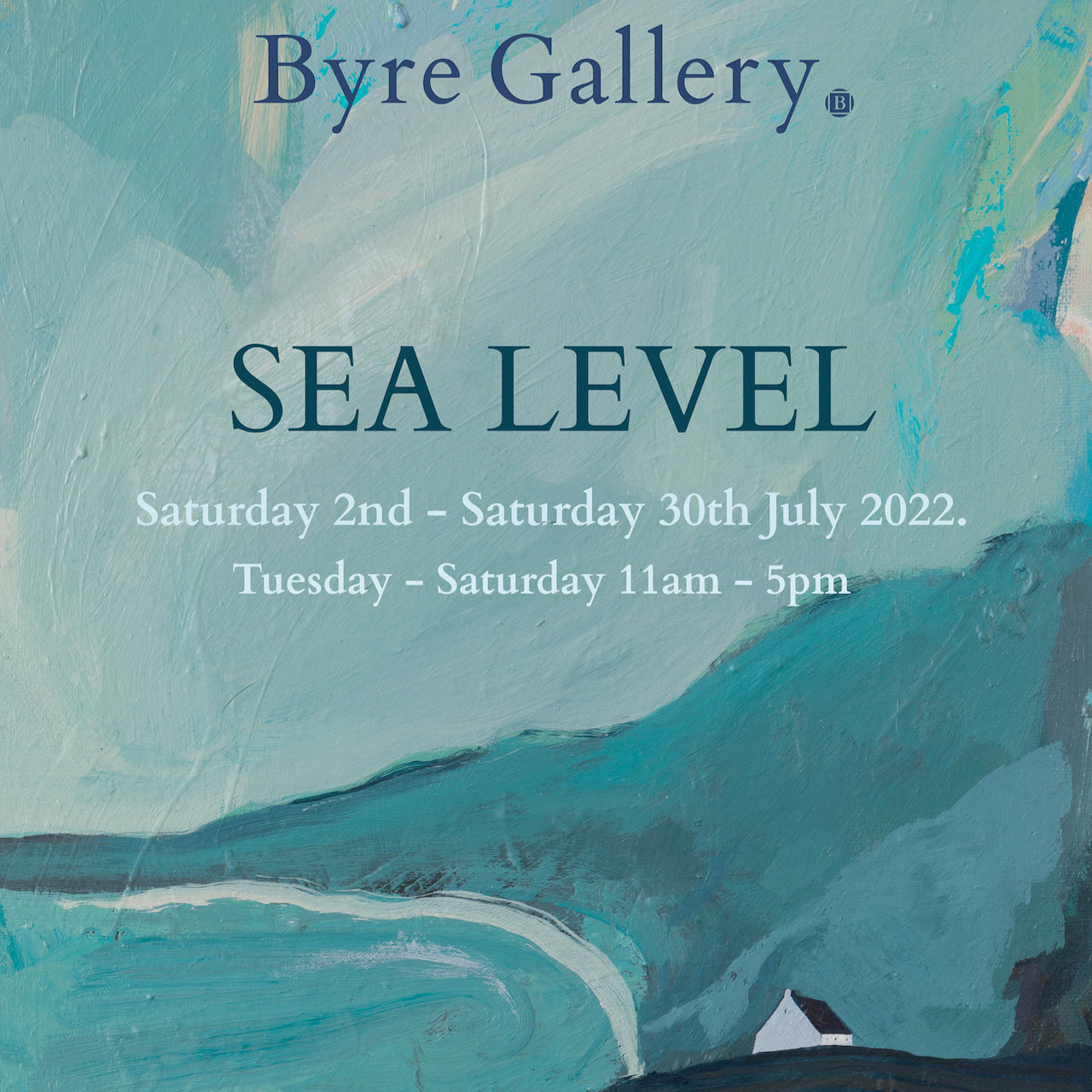abstract painting of the sea by Cornwall artist Tara Leaver