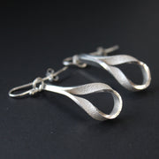 Drop silver earrings by UK artist Beverly Bartlett