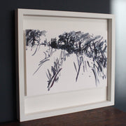 ink drawing by Jill Hudson of Mount Edgcumbe house in Cornwall
