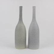 a pair of grey ceramic bottles by Lucy Burley UK ceramicist