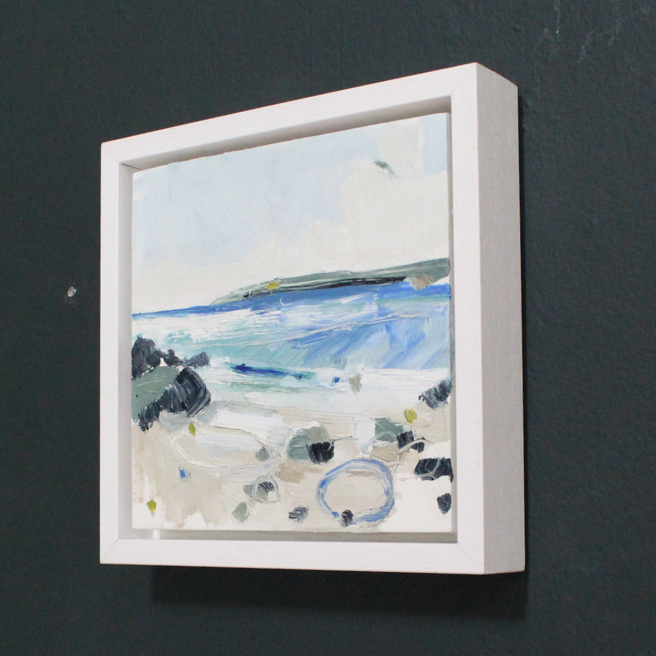 An abstract painting of Coastline, Tregantle by Aimee Willcock