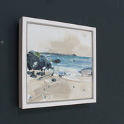 An abstract painting of Rame Shore by Aimee Willcock