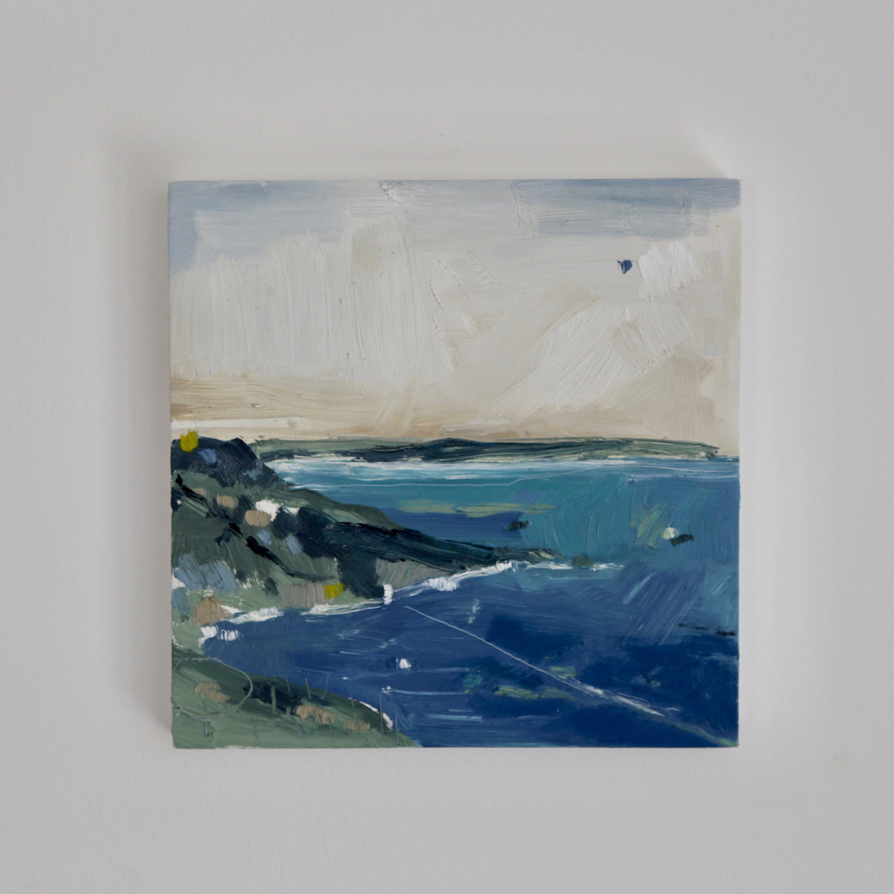 An abstract painting of Whitsand Bay by Aimee Willcock