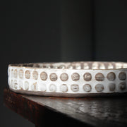 white and brown textured platter by UK ceramicist Elly Wall