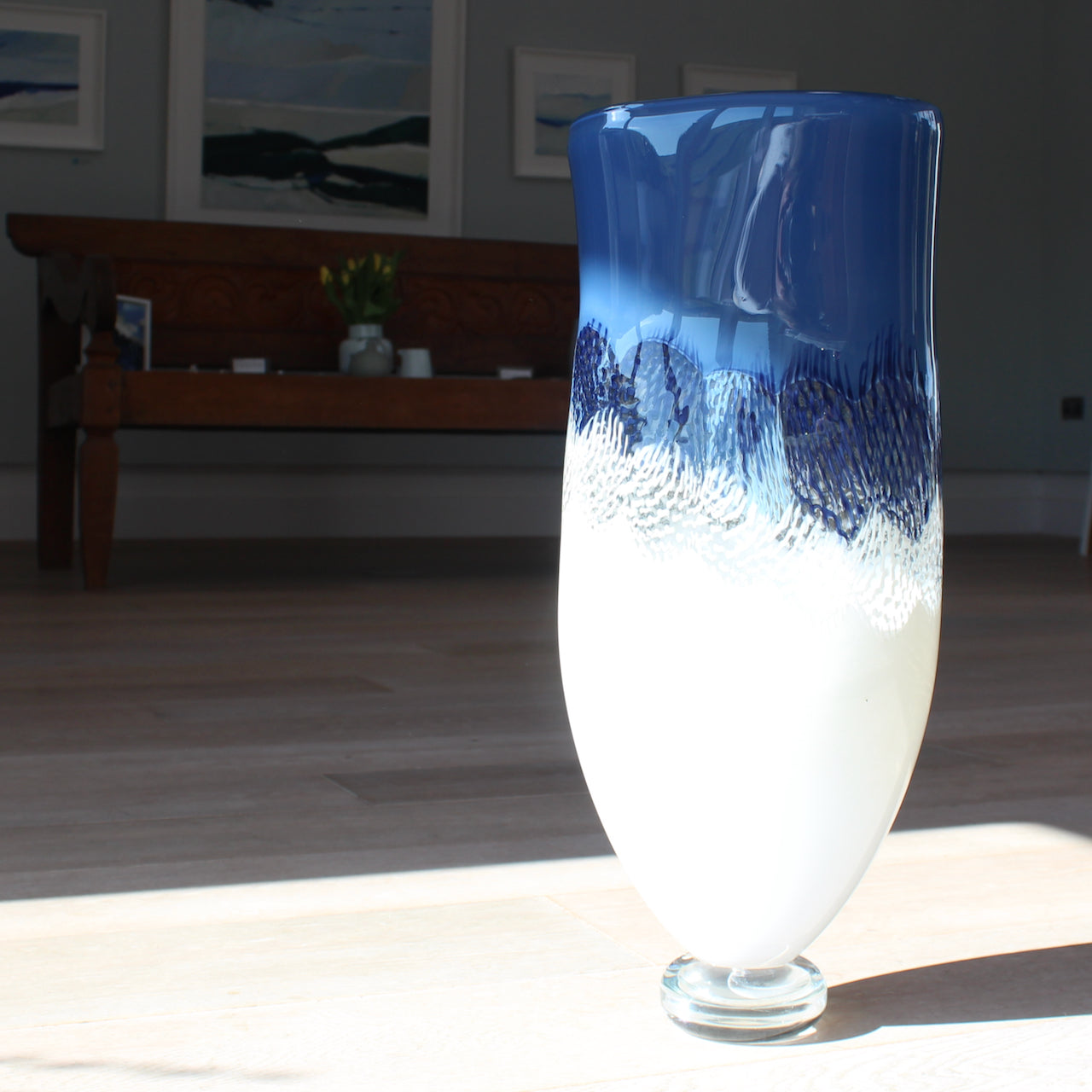 Benjamin Lintell Aegean vessel in blue at the Byre Gallery