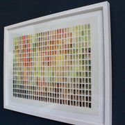 abstract watercolour painting of many coloured rectangles in a grid by Devon based artist David Muddyman