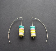 Stacked disc earrings in pastels by Clare Lloyd