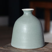 EOT ceramics bud vase in dark olive