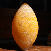 Tall glass vessel in orange by Benjamin Lintell