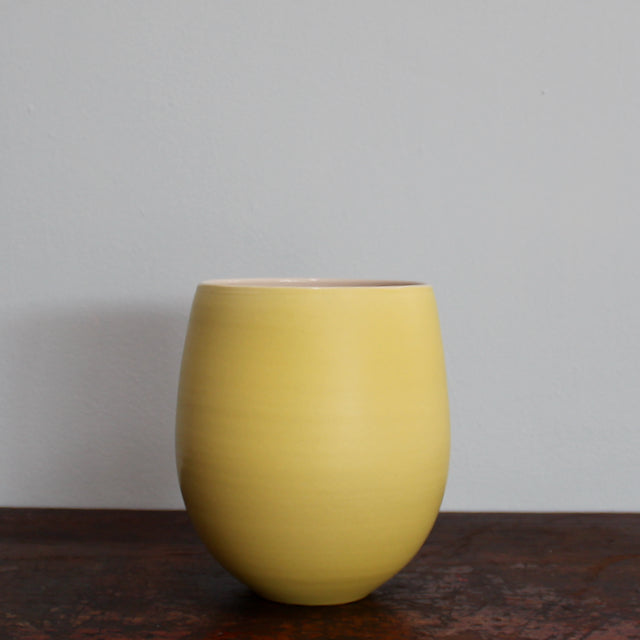 Lucy Burley - warm yellow 'tulip' vase
