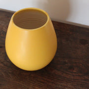 golden yellow ceramic vase  UK ceramicist Lucy Burley
