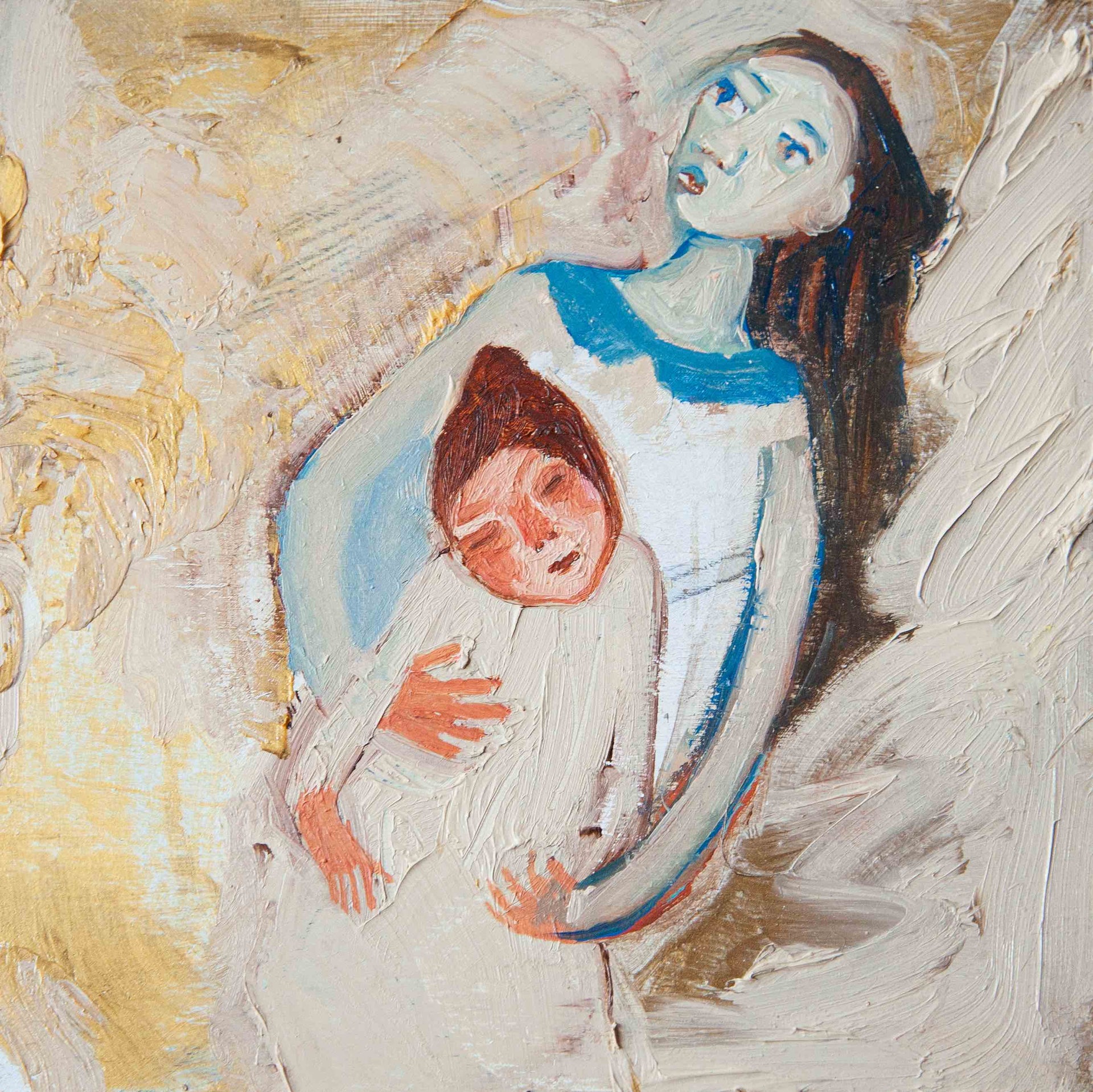 Siobhan Purdy painting of a woman holiday a girl