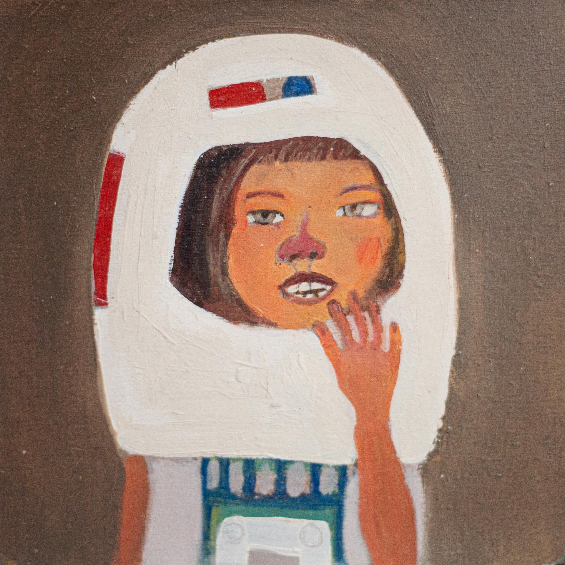 Siobhan Purdy painting of a girl in an astronaut costume