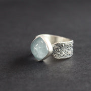 Carin Lindberg - Aquamarine ring in textured sterling silver