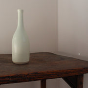 pale aqua coloured ceramic bottle by English  ceramic artist Lucy Burley