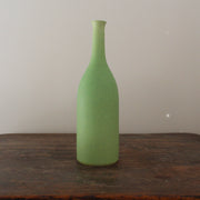 green ceramic bottle by Lucy Burley, Uk ceramic artist
