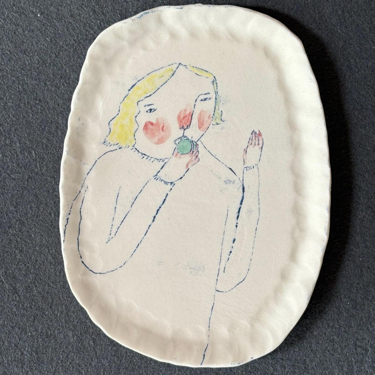 Becca Brown - 'Apple' ceramic plaque