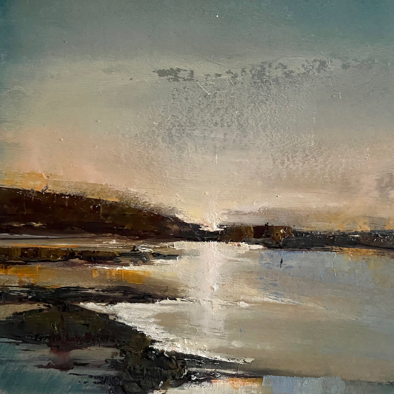 Seascape painting inspired by Rame Peninsula by artist Julie Ellis