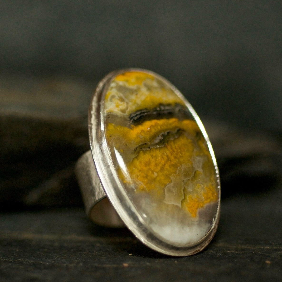Lucy Spink - Ring, Bumblebee Jasper