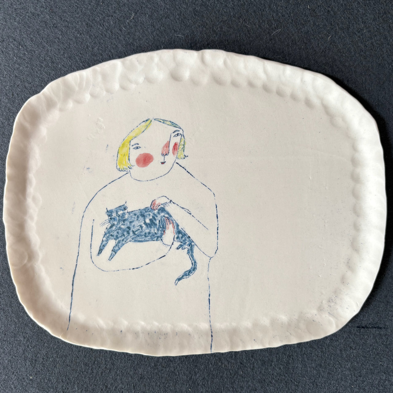 Becca Brown - 'Tortoiseshell Cat' ceramic plaque