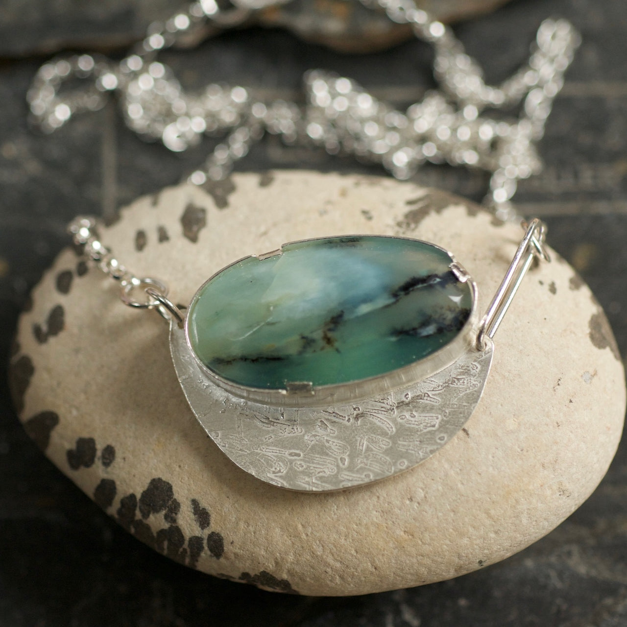 Lucy Spink - Necklace Faceted Oval Peruvian Opal