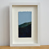 Dark hillside landscape with blue sky mixed media painting by Alice Robinson-Carter
