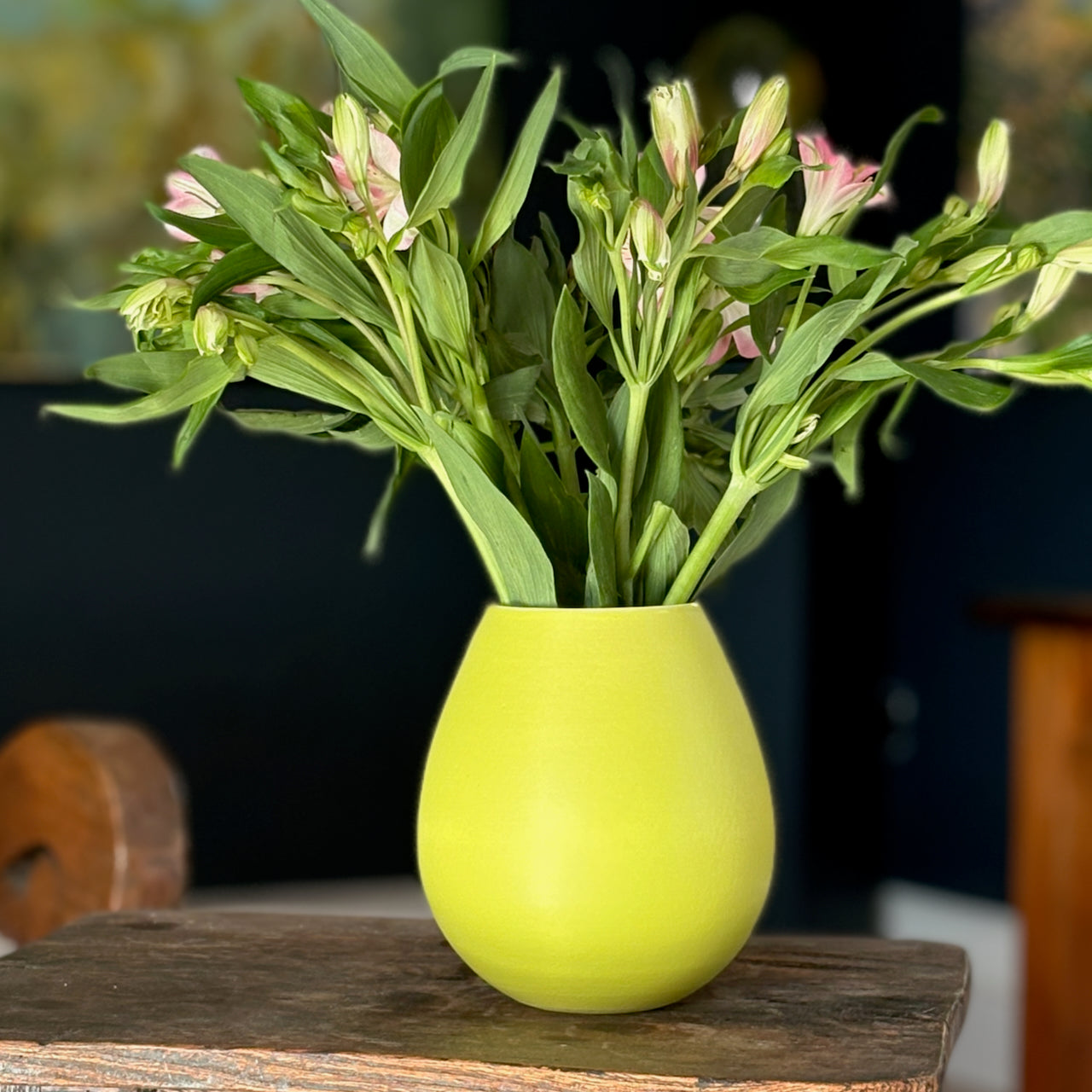 Lucy Burley -   Citrus Green “Tulip” Vase