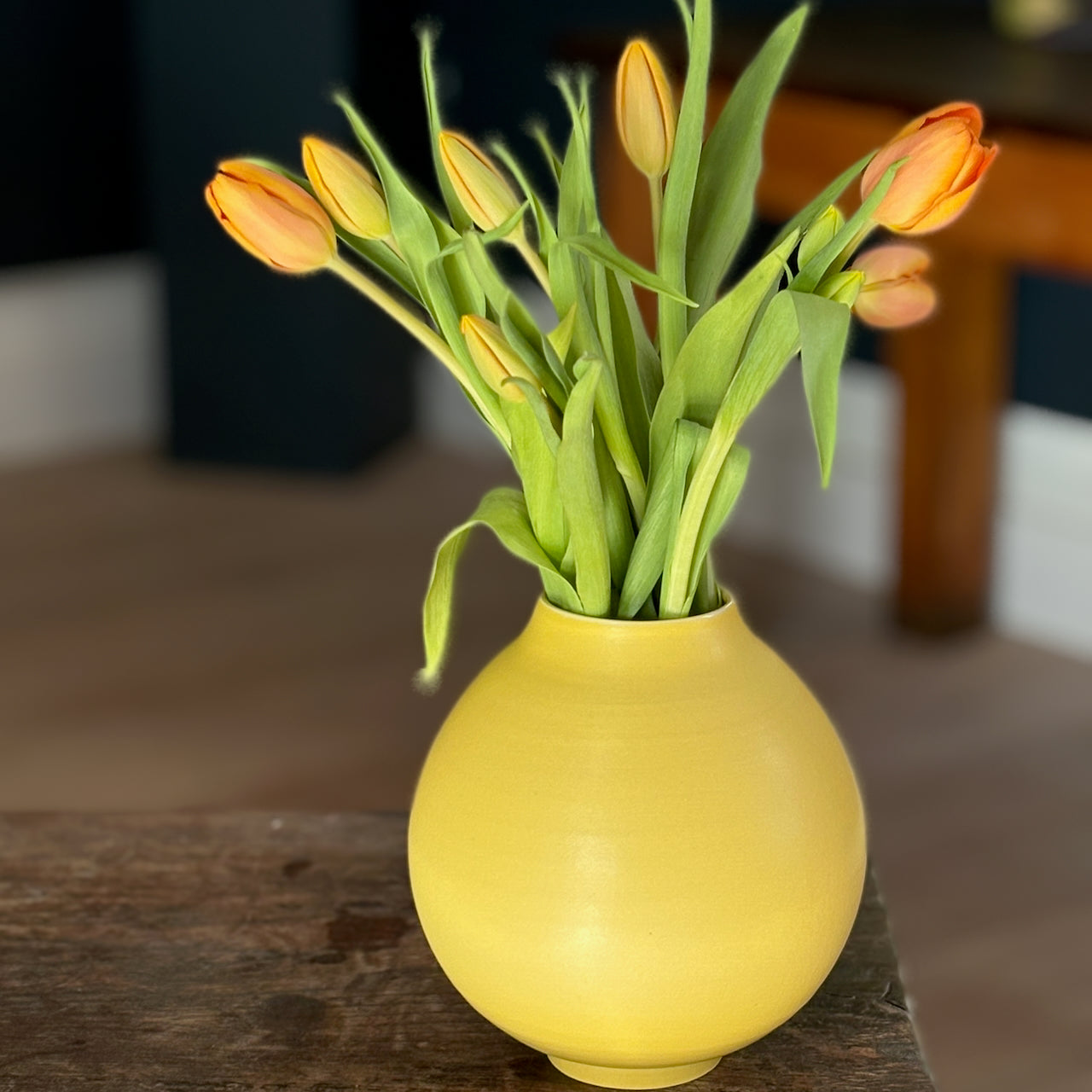 Lucy Burley -   Warm Yellow “Bulb” Vase