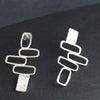 Silver four monolith design earrings by Cornish artist Lucy Spink
