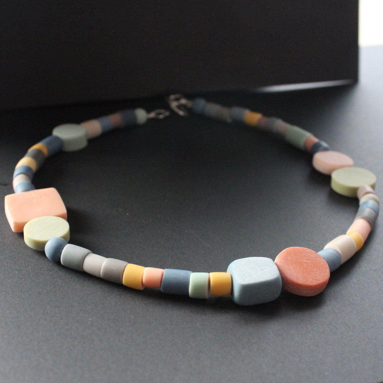 Clare Lloyd - Random Shapes Necklace, muted earth colours