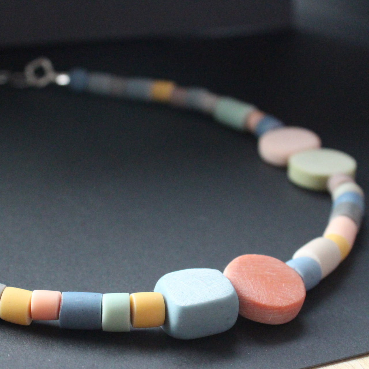 Clare Lloyd - Random Shapes Necklace, muted earth colours