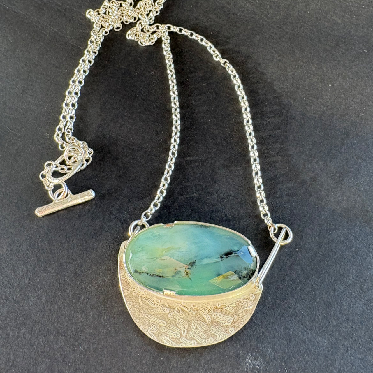 Lucy Spink - Necklace Faceted Oval Peruvian Opal