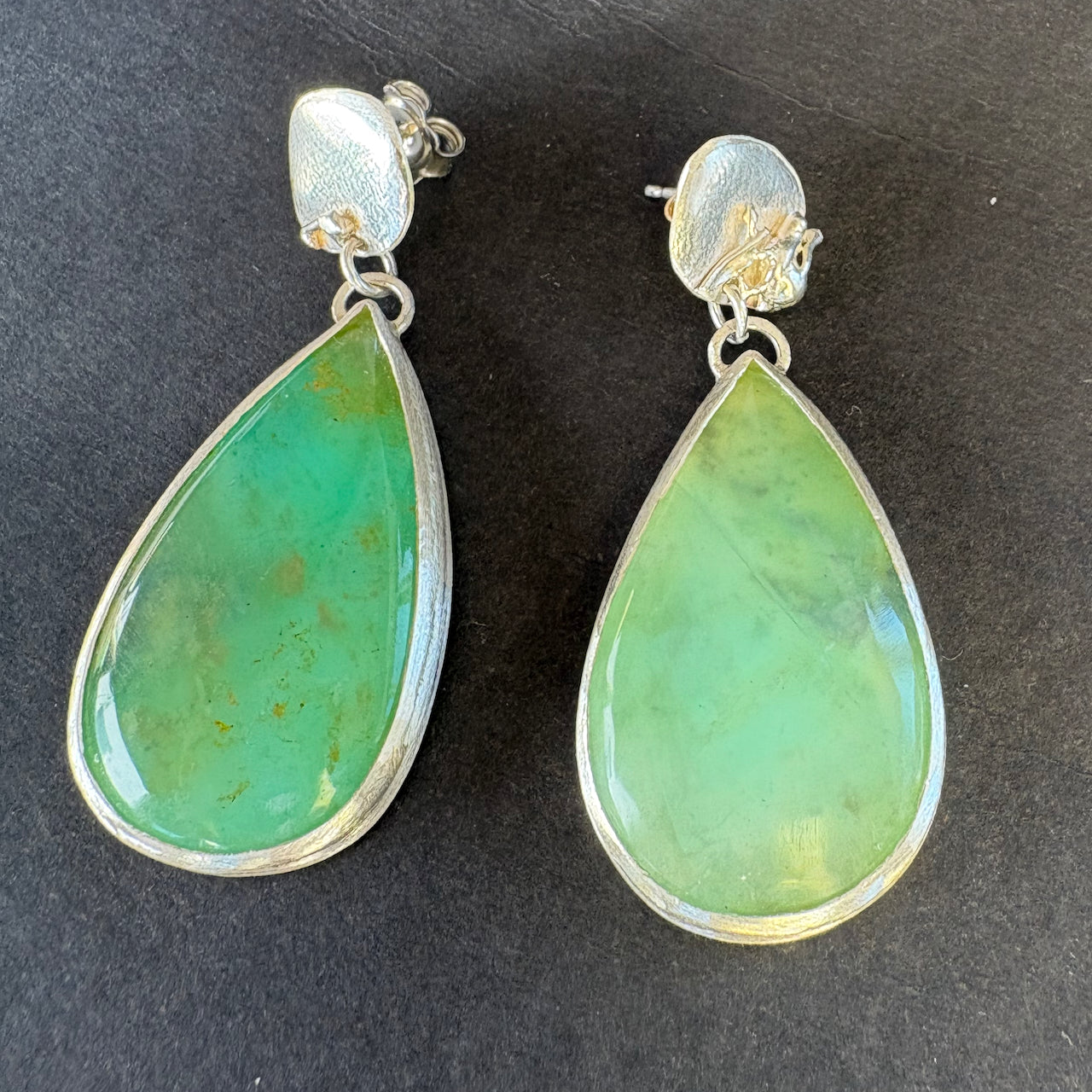 Lucy Spink - Earrings  Large Peruvian Opal drops