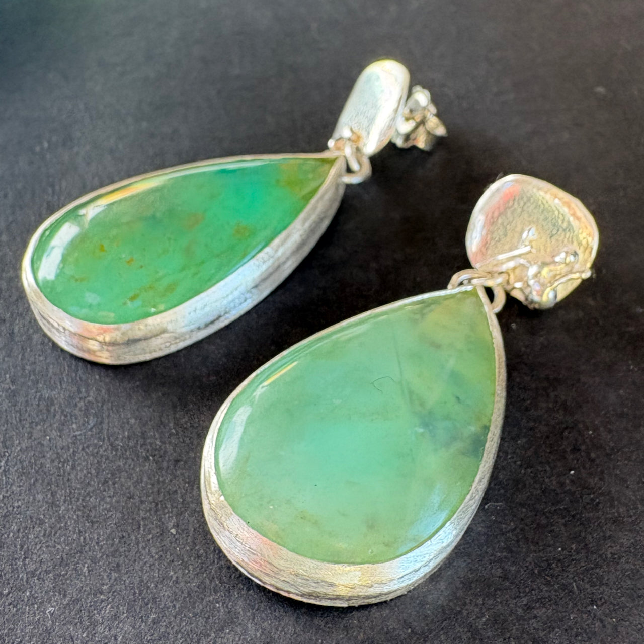 Lucy Spink - Earrings  Large Peruvian Opal drops