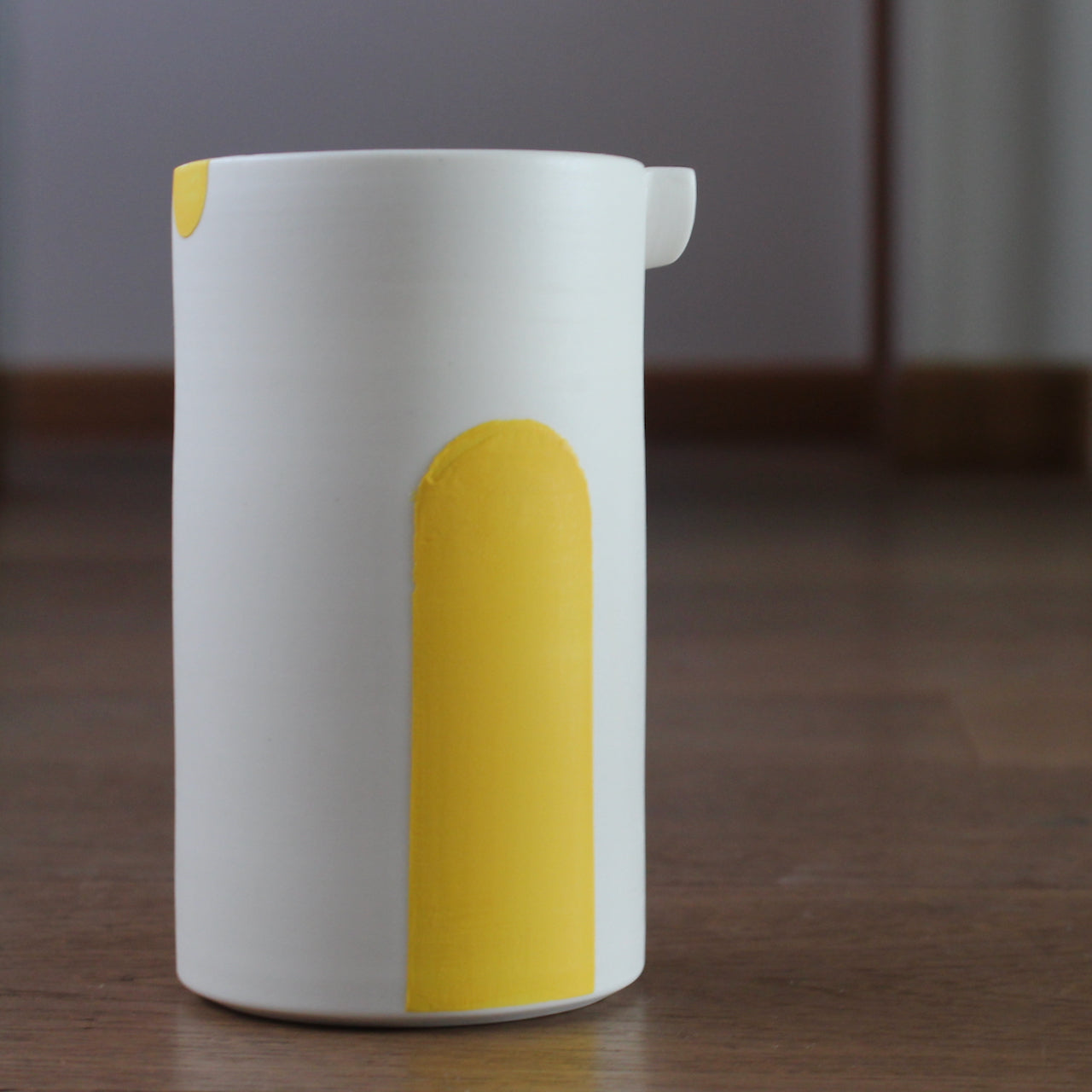 Kathryn Sherriff - By the Line Pottery - Tall Pourer (yellow)