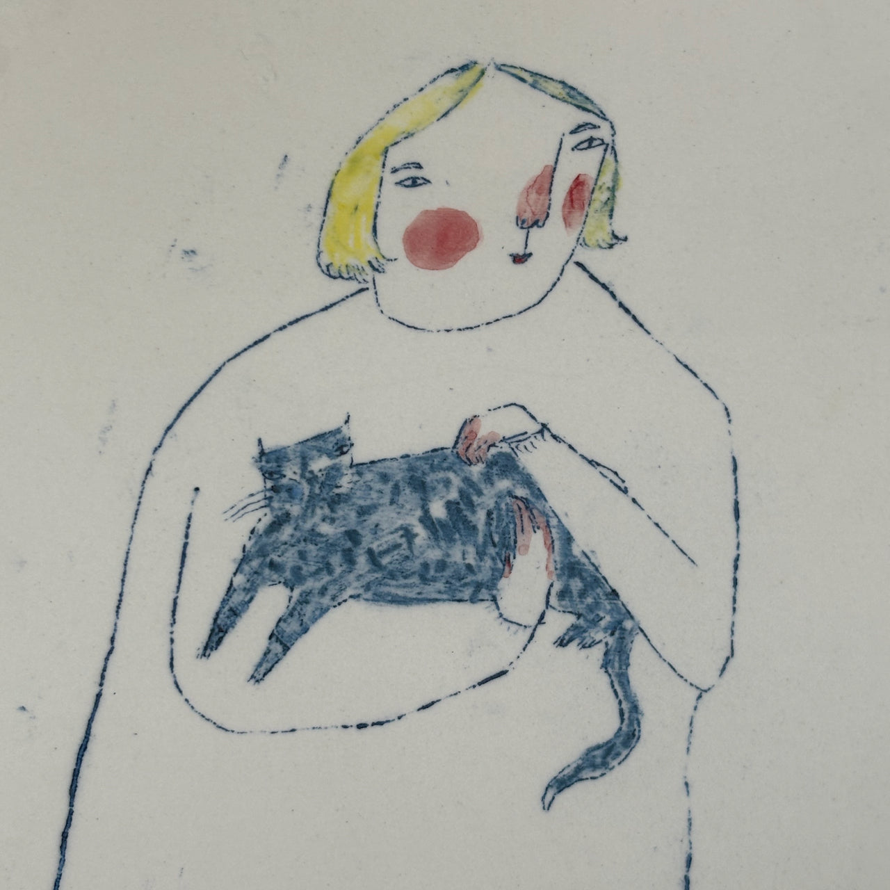Becca Brown - 'Tortoiseshell Cat' ceramic plaque