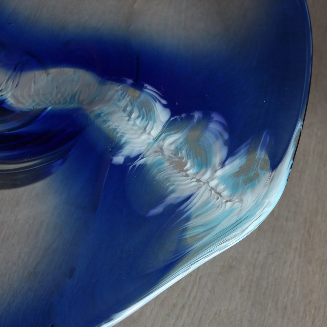 Benjamin Lintell - 'Nightfall' Murano glass platter vessel