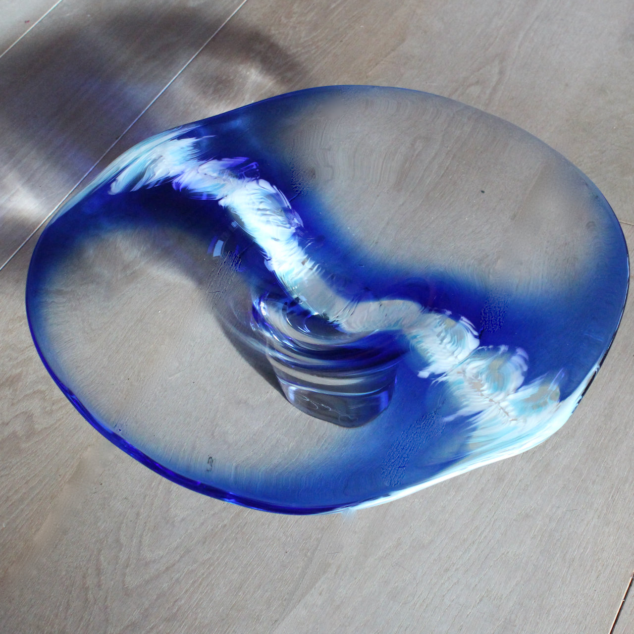 Benjamin Lintell - 'Nightfall' Murano glass platter vessel