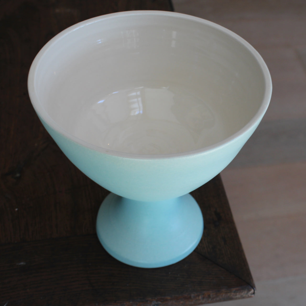 Lucy Burley -    Aqua Pedestal Vase