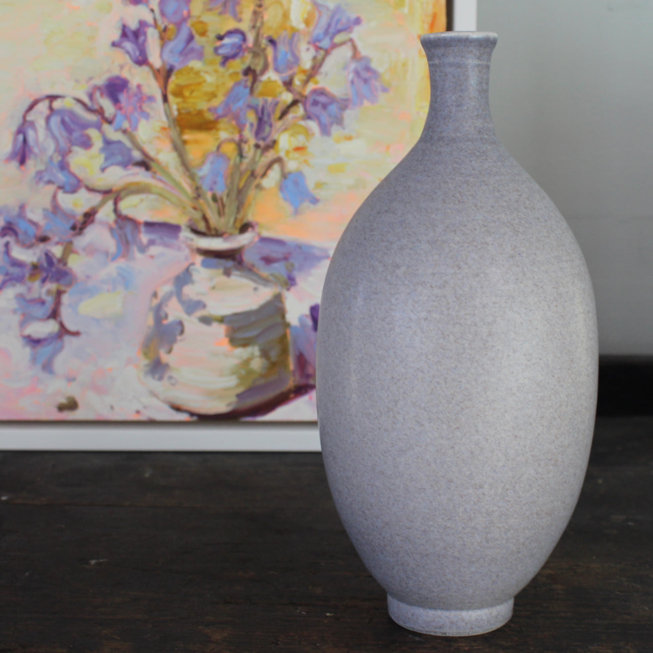 Lucy Burley - Pebble Grey Oval Vase