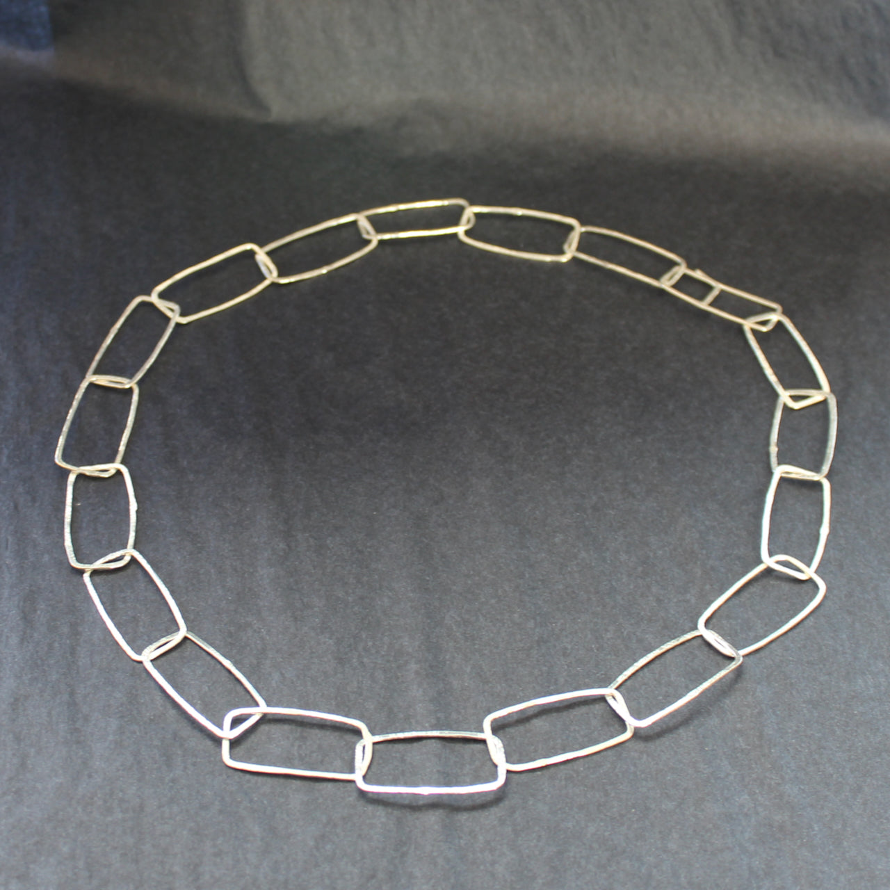 Lucy Spink - Silver necklace large monolith links