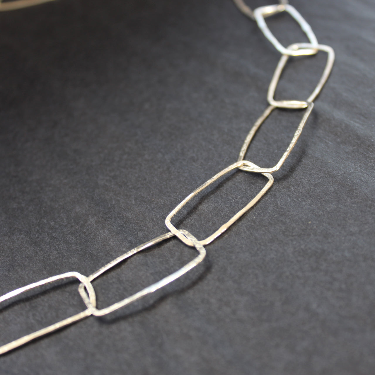 Lucy Spink - Silver necklace large monolith links