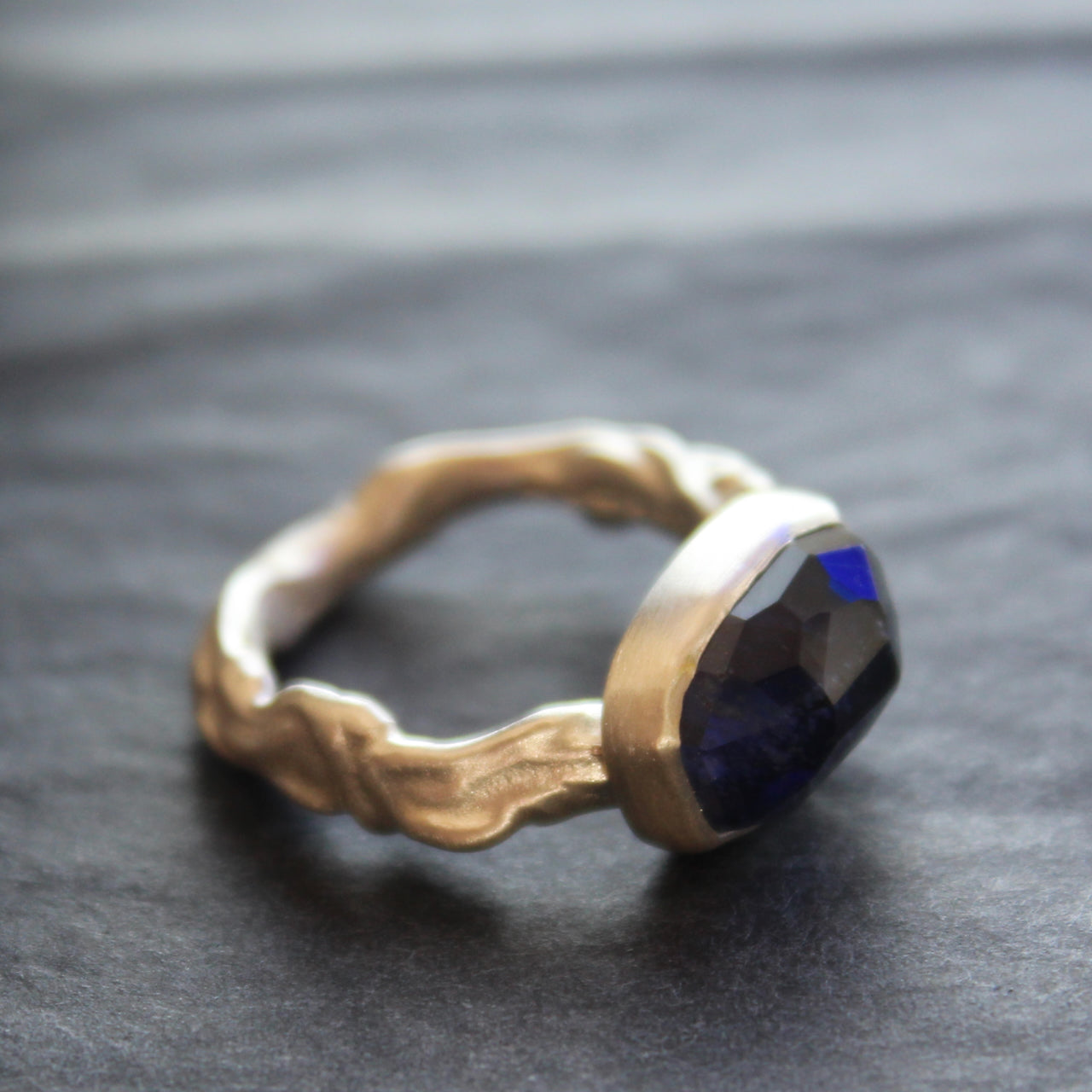 Carin Lindberg -  Iolite and brushed silver ring