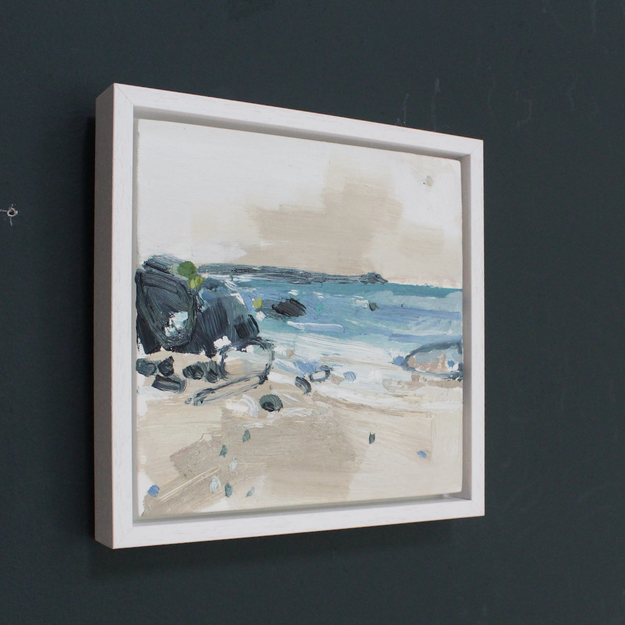 An abstract painting of Rame Shore by Aimee Willcock