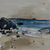 An abstract painting of Rame Shore by Aimee Willcock