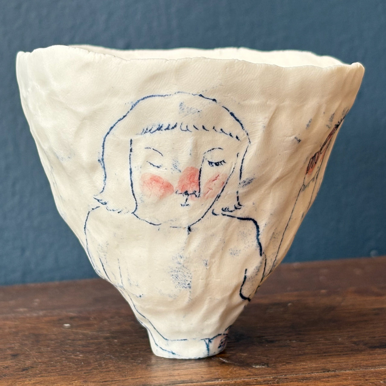 Becca Brown - 'Fake Eyelashes' pinch pot