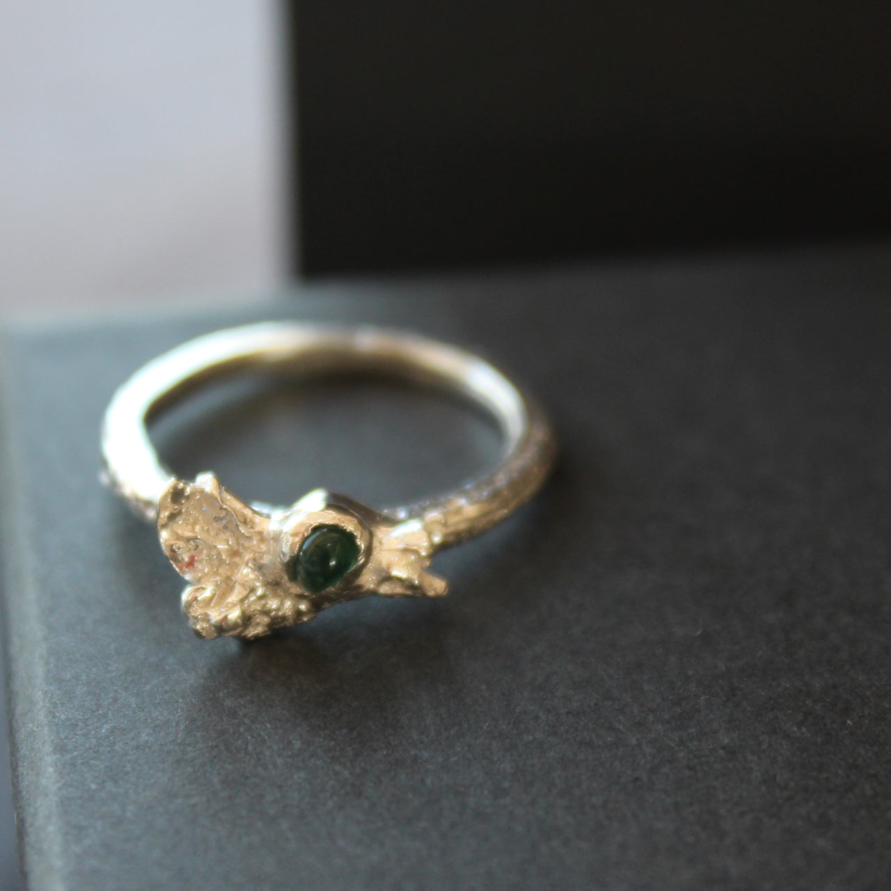 Val Muddyman - Dark Blue Single Seaglass ring