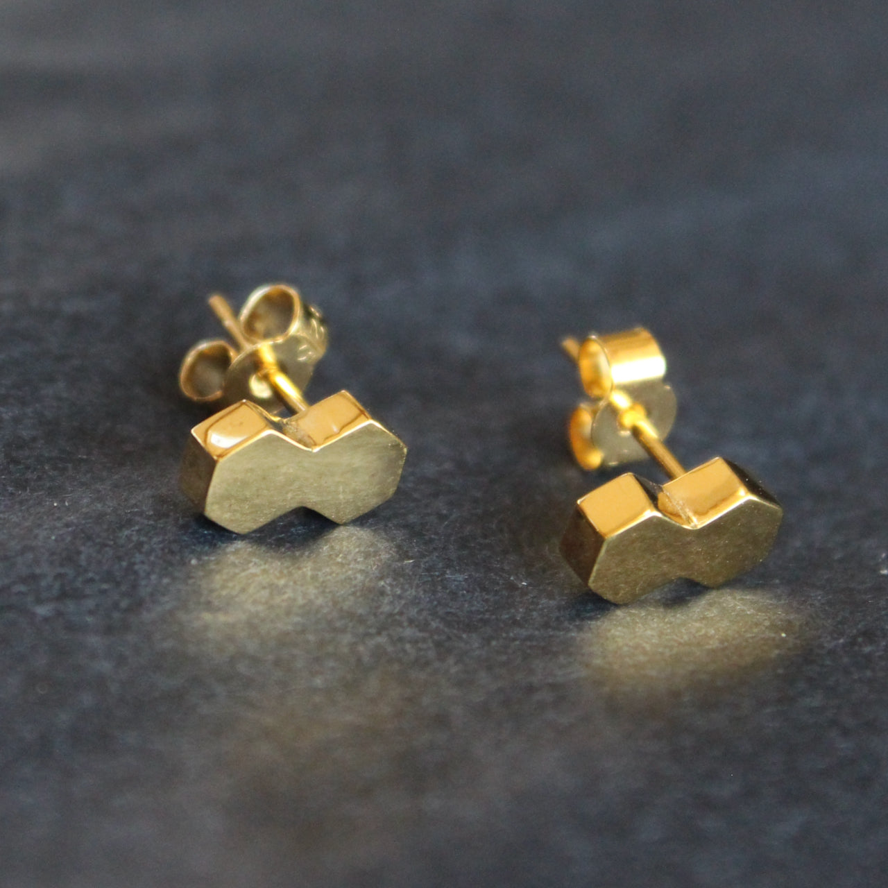Laila Smith - Double Hex post earrings