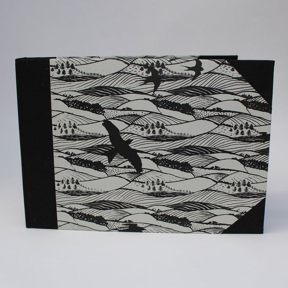 Nant Designs - Hills and Dales, grey and black, A5 landscape